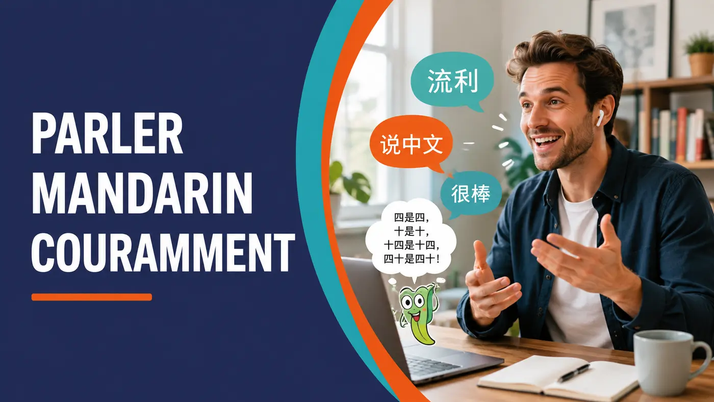 Apprenante suivant une méthode pour parler mandarin couramment