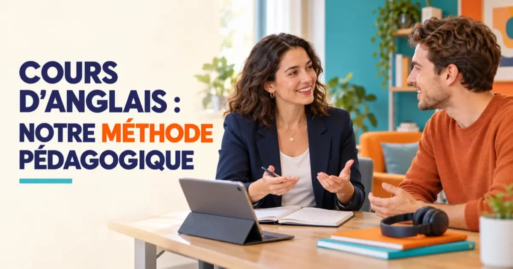 Cours d’anglais : notre méthode pédagogique personnalisée avec un professeur et un élève